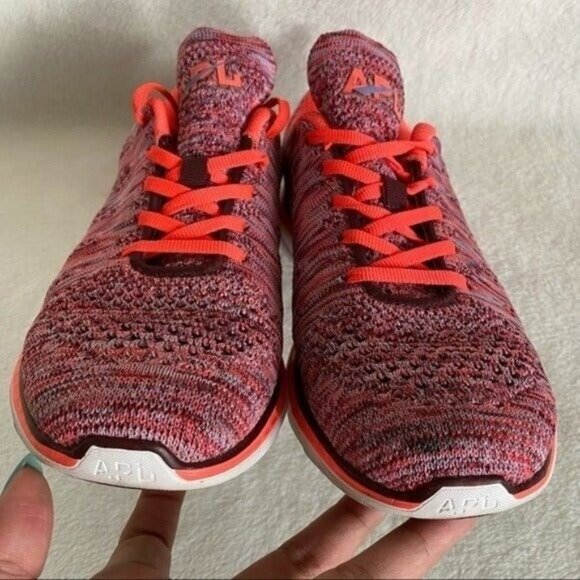APL Techloom Pro Propelium Pink Orange Lace Up Sneakers Size 8 - Picture 7 of 12